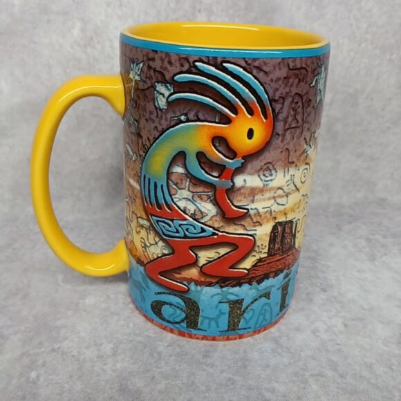 Jerome Arizona Mug Kokopelli Fertility Deity Glazed Beautiful Unique Collectable - Picture 1 of 6